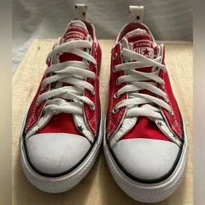 NWOT Converse All-star Unisex 667799F Double Tongue Red Sneaker Shoes Size 3